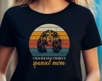 Cavalier Dog Mum T-shirt, Shirts voor Cavalier Lovers, Cavaliers Mothers Day, Cavalier Verjaardagscadeaus, King Charles Spanial Mum, Womens Gifts