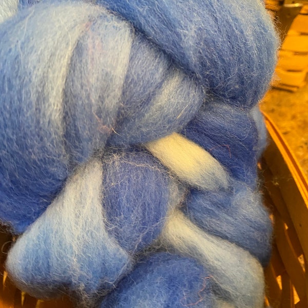 Hand Dyed Tonal Cheviot Fiber - Various Colors - Combed Top Roving