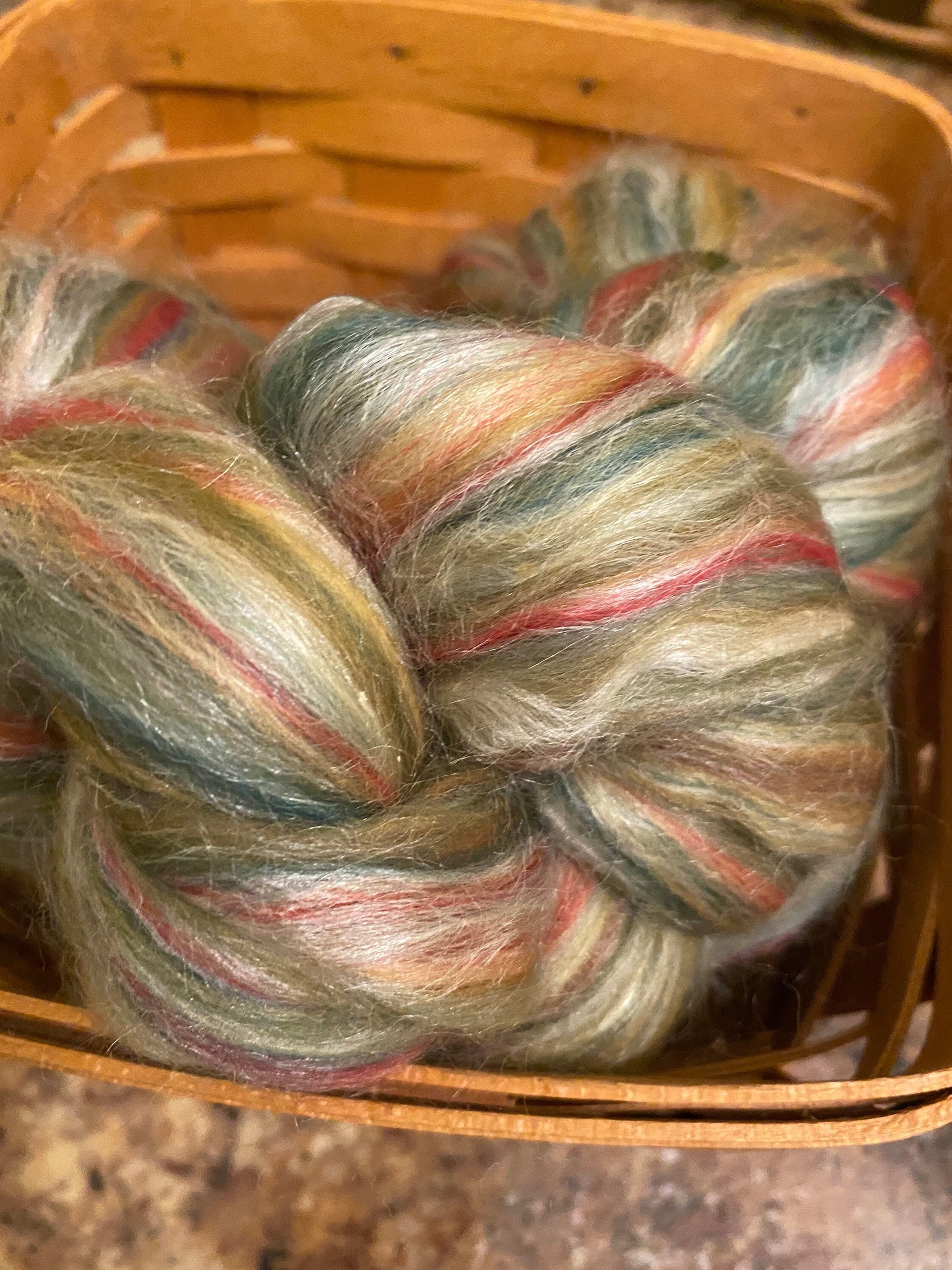 Foxglove Multi-colored Merino Wool Roving – The Yarn Tree - fiber