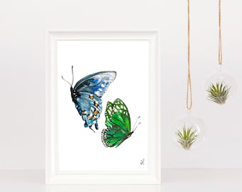 DIGITAL PRINT - Butterfly Watercolor Painting