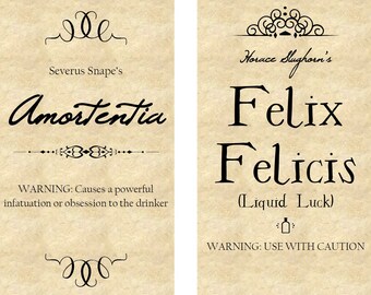 harry potter labels etsy