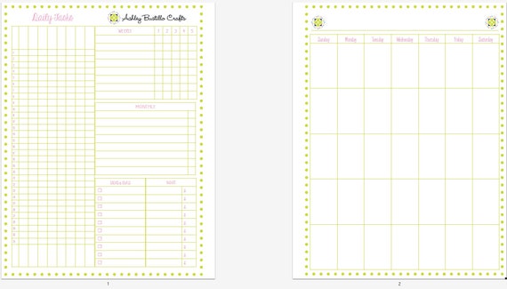 Chore Chart Calendar