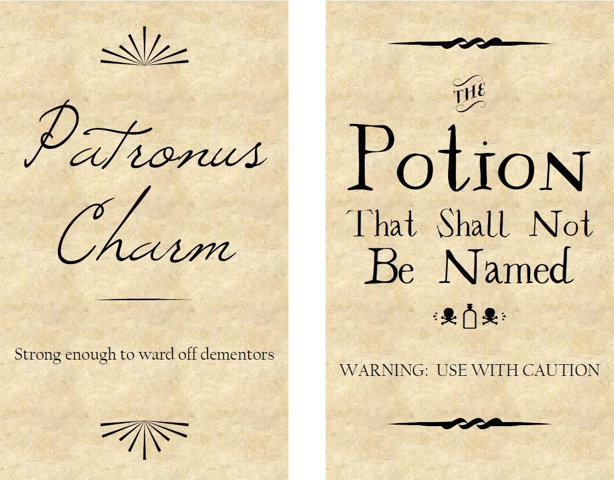 Harry Potter Inspired Potion Labels | Etsy