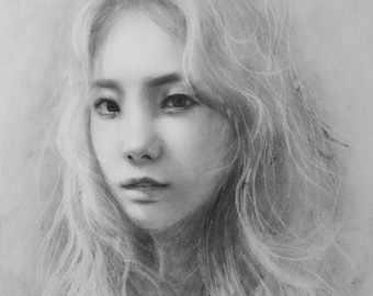 Graphite Portrait of a Girl — Hand-Drawn Artwork