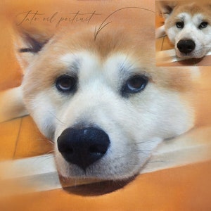 Retrato de mascota personalizado, pintura al óleo sobre lienzo, retrato de perro personalizado, regalo memorable