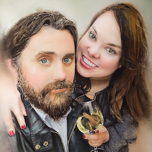 Original Watercolor Custom Couple Portrait Family Portrait Personalized Gift for Her Hand Painting Watercolor Family Portrait Couple