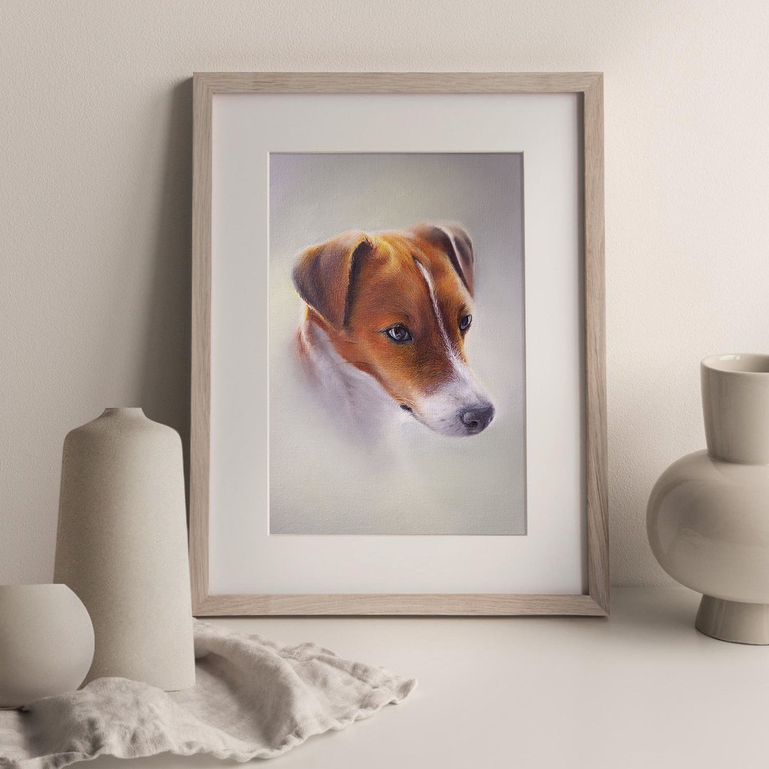 Custom Pet Portrait Painting Dog Pet Portrait Personalized Dog Painting