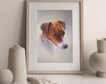 Custom Pet Portrait Painting  Dog Pet Portrait Personalized Dog Painting from Photo Pet Owner Gift Custom Dog Portrait