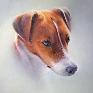 Custom Pet Portrait Painting  Dog Pet Portrait Personalized Dog Painting from Photo Pet Owner Gift Custom Dog Portrait