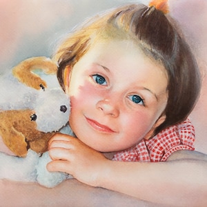 Personalized Watercolor Portrait Custom Family Portrait HandMade Watercolor Portrait Christmas Gift