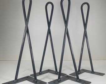 Set of 4 – Twisted Hairpin Legs - DIY Table Legs - MCM Table Legs - Table Legs – Coffee Table Legs - Desk Legs