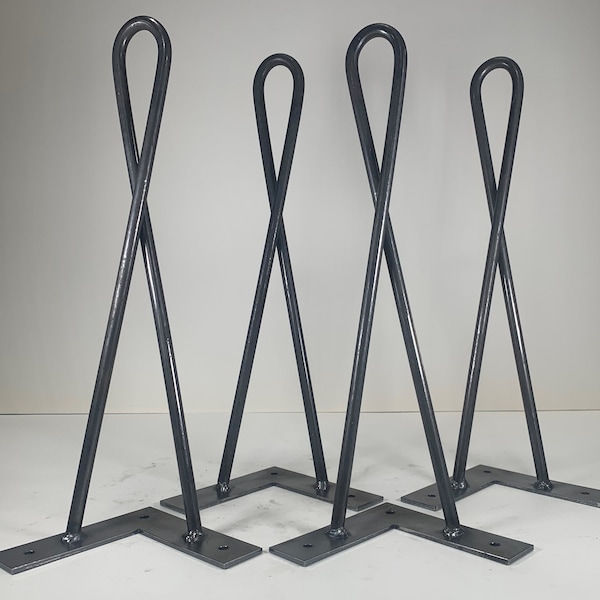 Set of 4 – Twisted Hairpin Legs - DIY Table Legs - MCM Table Legs - Table Legs – Coffee Table Legs - Desk Legs