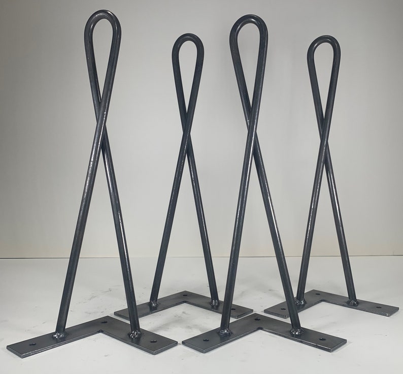Set of 4 Twisted Hairpin Legs DIY Table Legs MCM Table Etsy
