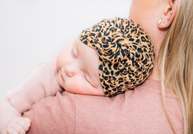 leopard turban baby