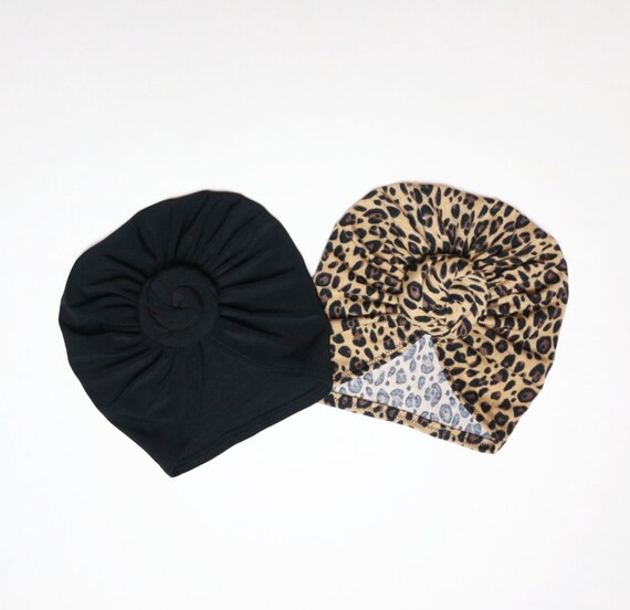 leopard baby turban