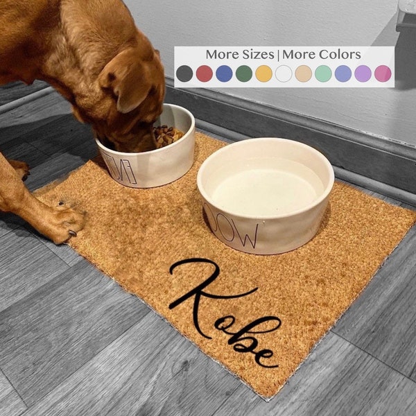 Extra Large Food Bowl Mat | Dog Mat | Personalized Dog Mat | Dog Placement | Pet Mat | Personalized Cat mat by BeaWOODtiful