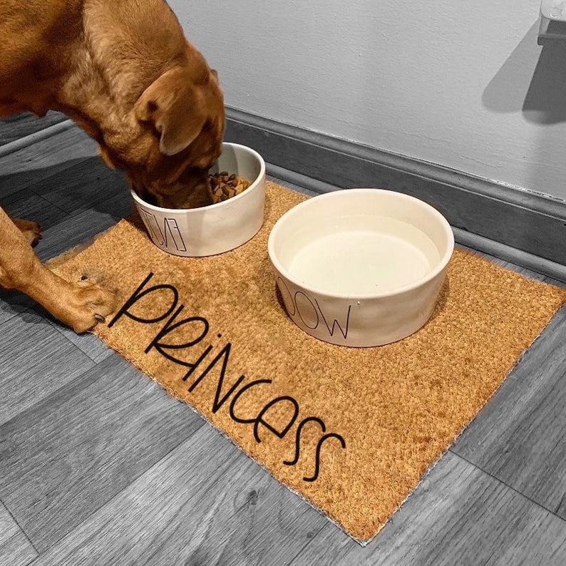 Extra Large Food Bowl Mat Large Dog Mat Double bowl Mat Etsy