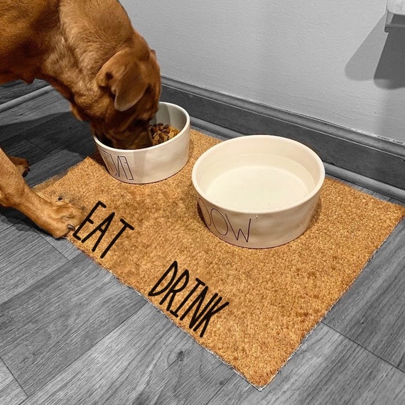 Extra Large Food Bowl Mat Dog Mat Eat Drink Dog Mat Dog Etsy