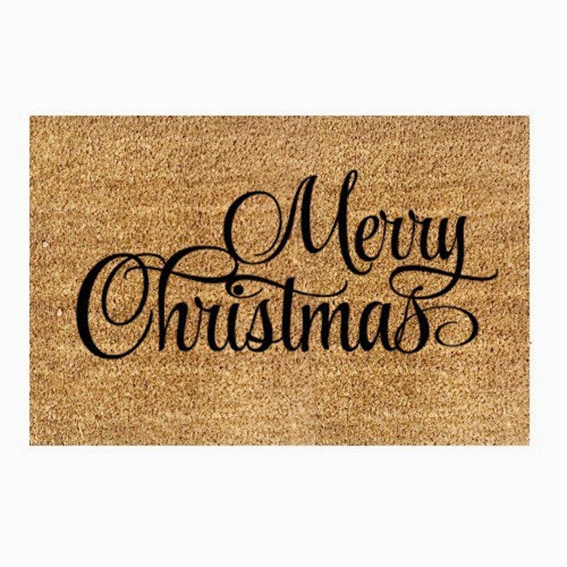 Merry Christmas doormat Christmas Doormart xmas Door mat | Etsy