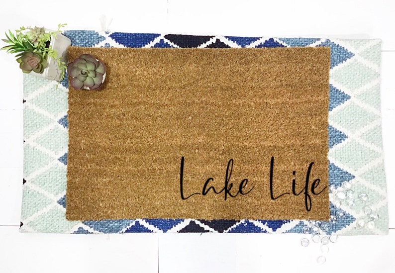 Lake Life Door Mat Lake Outdoor/indoor Door Mat Doormat Etsy