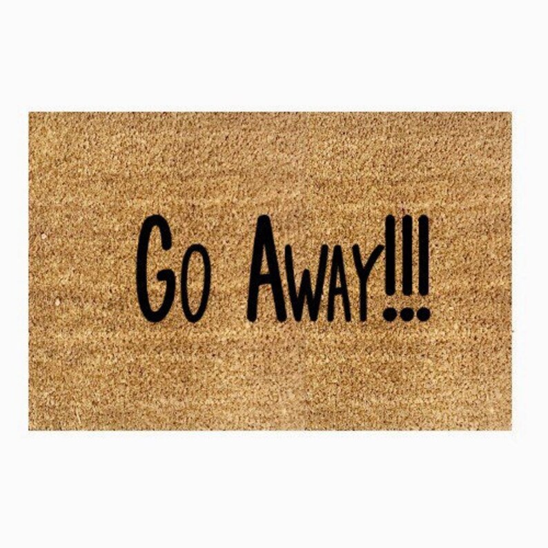 GO AWAY Door Mat Funny Outdoor/Indoor Door Mat doormat Etsy