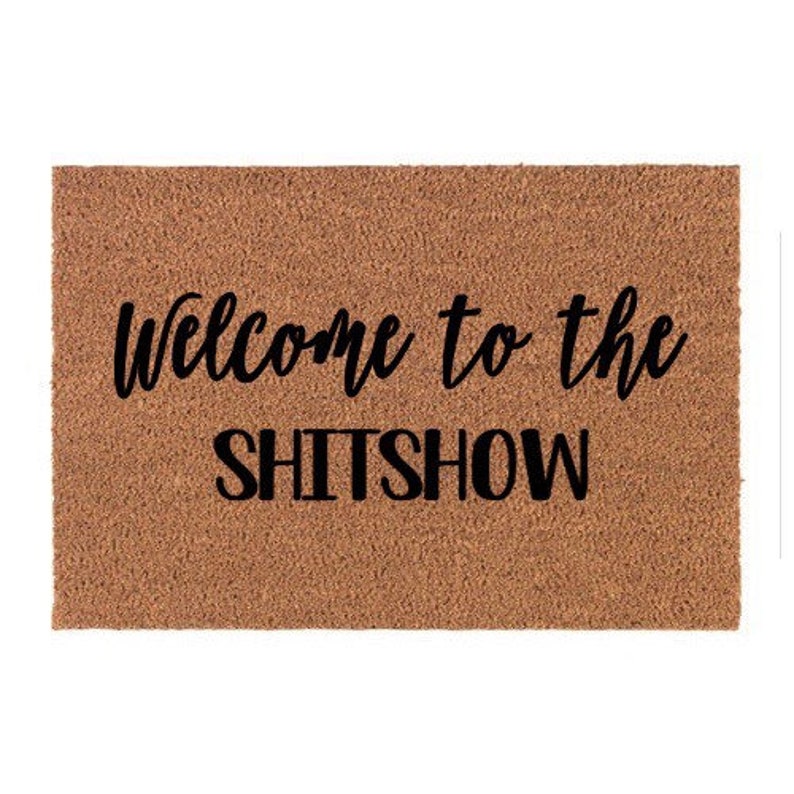 Welcome Outdoor Indoor Mat Natural Coir Thick Material Etsy