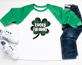 St. Patrick's Day Shirt für Kleinkinder: Handgemachtes Glücksklee T-Shirt