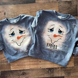 Snowman Face Sweatshirt, Winter Toddler shirt, Snow Holidays Youth shirt, Cute Custom Holiday Sweater shirt, cute now shirt, meltdown shirt