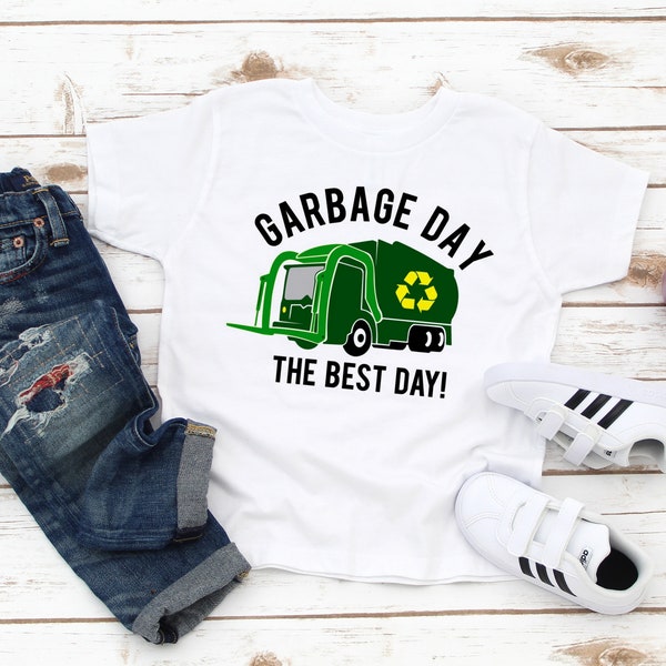 garbage truck kids shirt, trash truck toddler shirt, garbage day shirt, garbage truck lover, recycling truck shirt, kids recycling truck