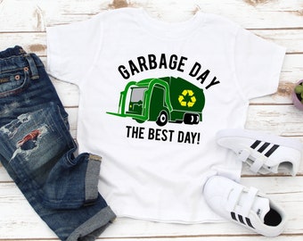 garbage truck kids shirt, trash truck toddler shirt, garbage day shirt, garbage truck lover, recycling truck shirt, kids recycling truck