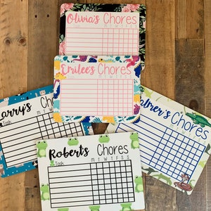 Reusable Chore Chart: Magnetic Dry Erase Board