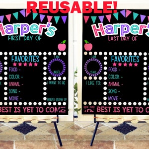 Reusable Back to School Board: First & Last Day Dry Erase Sign