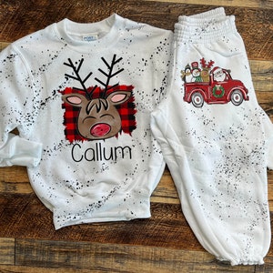 kids christmas sweat set, boys christmas sweatshirt, christmas boys long sleeve, boys santa sweatshirt and sweatpants