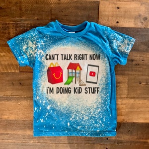 Boys &quot;I&#39;m Doing Kid Stuff&quot; Bleach Washed Shirt