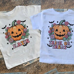 Pumpkin Kids Shirt, Floral Pretty pumpkin, pumpkin patch girls, halloween, thanksgiving, Flowers