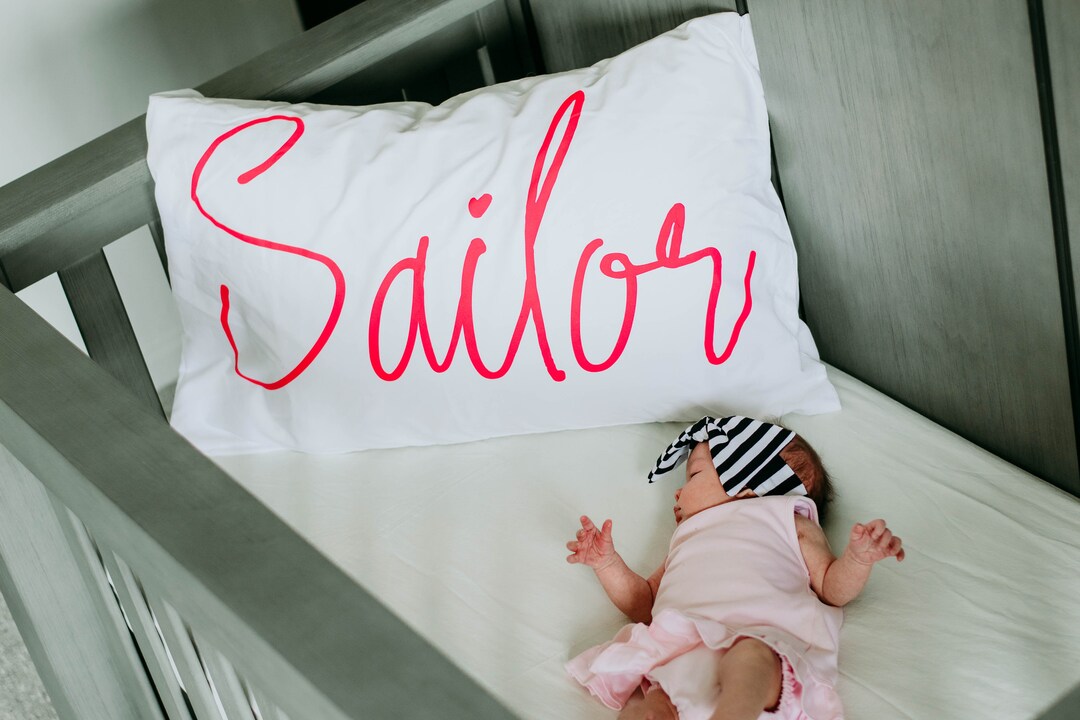 Personalized Crib Pillow, Personalized Name Nursery Pillow