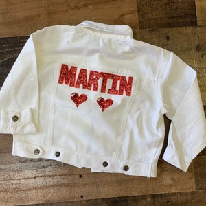 Baby Girl White Jean Jacket Etsy