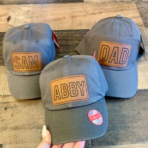 Fathers Day Hat, Papa Cap, Dad Gift, Matching Son Baseball Cap, Daddy hat, Daddys day, Toddler and dad hat, Custom Name Hat