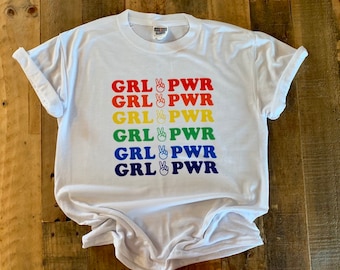 Girl Power Pride Shirt: Rainbow Toddler Tee