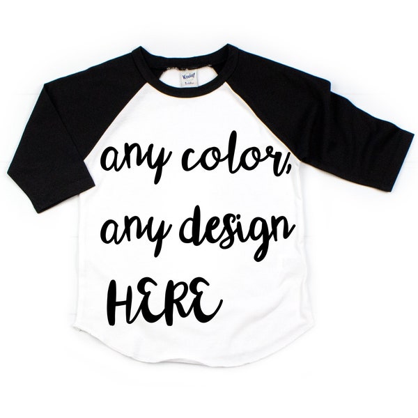custom kid raglan, custom toddler shirt, custom child raglan, personalized toddler shirt, custom youth shirt, make your own shirt, baby