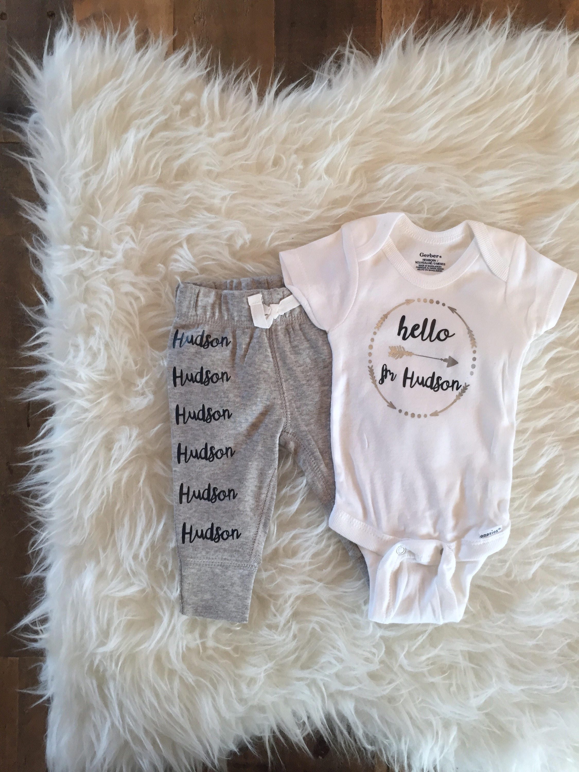 Newborn Outfit Boy Newborn Personalized Outfit Boy Coming Etsy