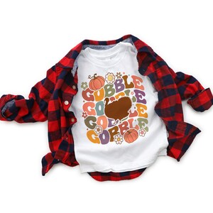 Thanksgiving-kalkoensweater voor kinderen: gewassen raglanbleek White tshirt