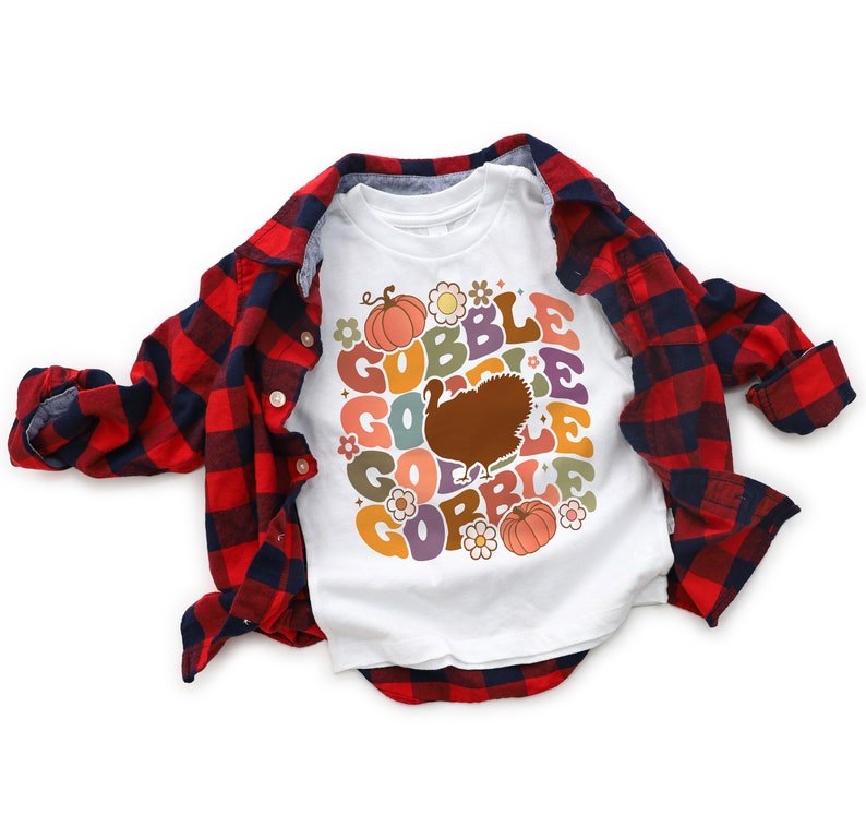 Thanksgiving-kalkoensweater voor kinderen: gewassen raglanbleek White tshirt