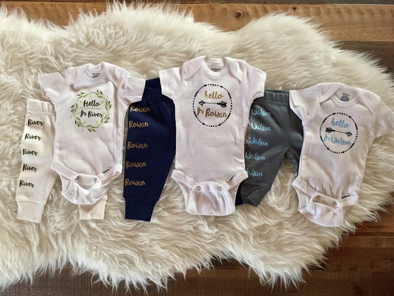 Newborn Set Newborn Onesie and Pants Newborn Onesie Set Etsy