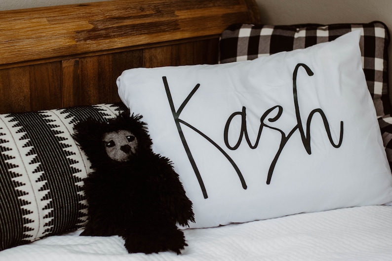 Personalized Name Pillow Custom Name Pillowcase Baby Name Etsy