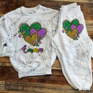 Crawfish Mardi Gras Kids Sweatshirt & Sweatpants Set image 3