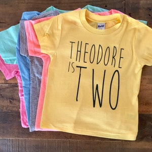 Personalized Birthday T-Shirt: Custom Name, Colorful Kids Shirt