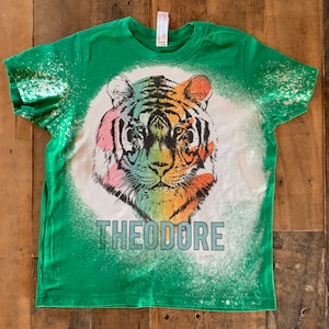 Custom Tiger Lion Kids Shirt: Jungle Birthday Tee