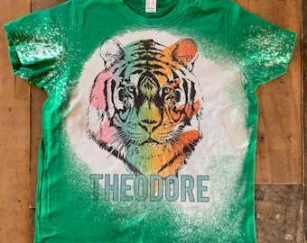 Kids tiger shirt, custom tiger lion shirt, lion kids shirt, birthday tiger shirt, jungle birthday shirt, childs birthday lion