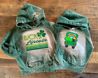 Boys Shamrock Sweatshirt: St. Patrick's Day Lucky Green Hoodie